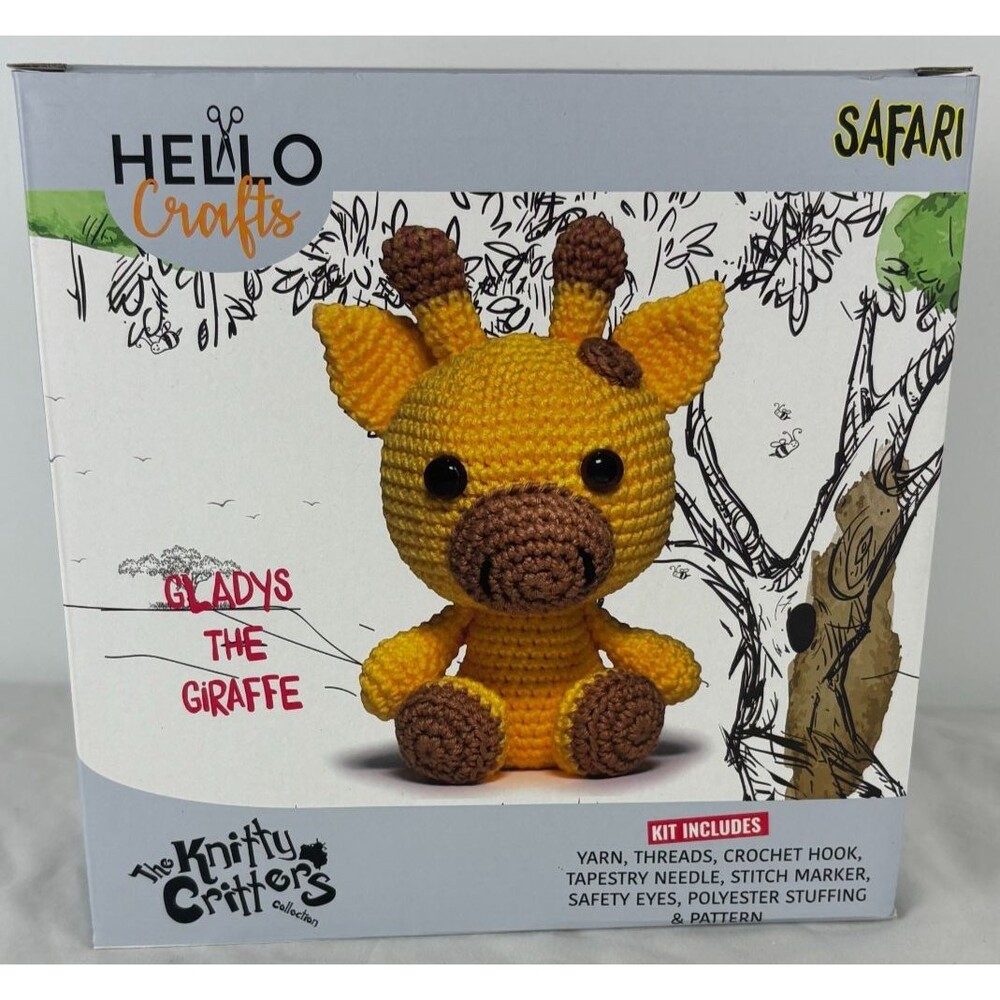 Knitty Critters Gladys Giraffe Crochet Kit CC032 Safari Amigurumi DIY Complete
